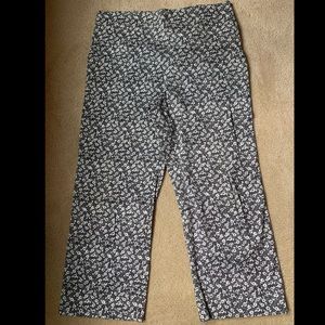New Frontier Black/White Floral Pants Size 12